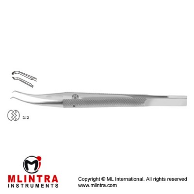 Girard Corneoscleral Forcep 1 x 2 Teeth with Tying Platform - For Left Hand Stainless Steel, 10.5 cm - 4" Tip Size 0.12 mm